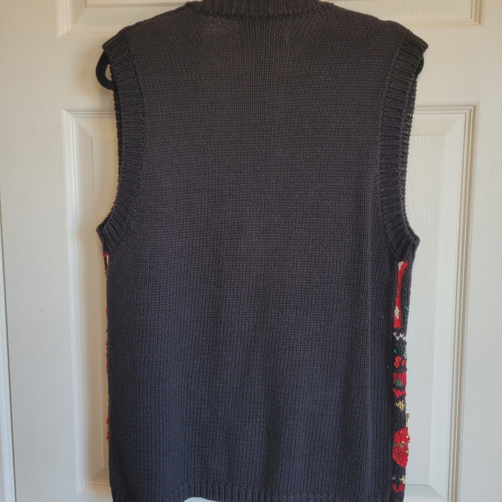 Vintage Grandpa Ugly Christmas Sweater Vest Med - Picture 6 of 7